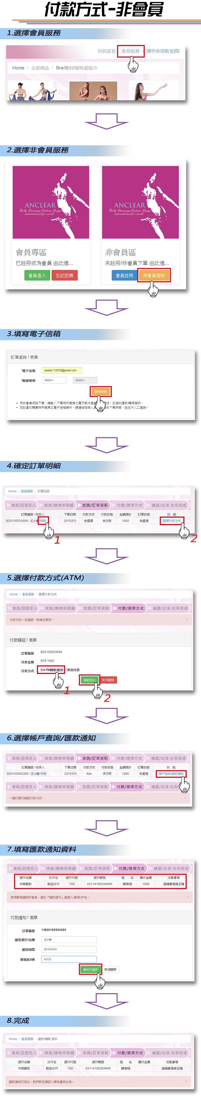 非會員付款方式說明
